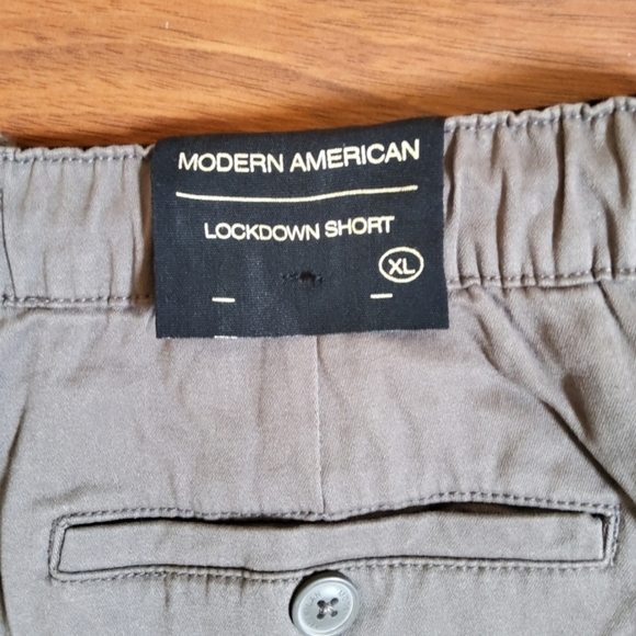 Modern American Men's Lockdown Pull On Chino Khaki Shorts Size XL Grey New - Picture 3 of 6